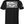 Front of Freedom Premium Tee in black with small chest graphic and American flag sleeve print