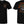 Flat lay of Spade Tee in black showing full front and back design with patriotic sleeve detail