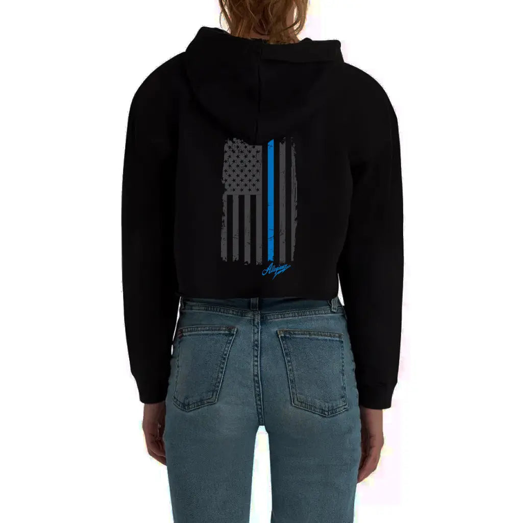 Back the Blue B.H. Cropped Hoodie ALLEGIANCE CLOTHING