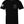 Front of Last Out Tee in black with small chest graphic and American flag sleeve print